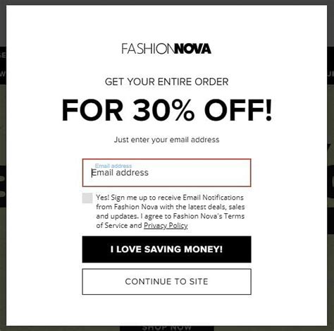 fashion nova coupons